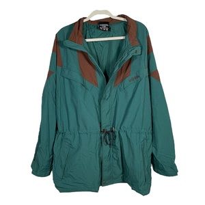 Adidas Vintage 90s Retro Green & Brown Windbreaker Jacket Large
